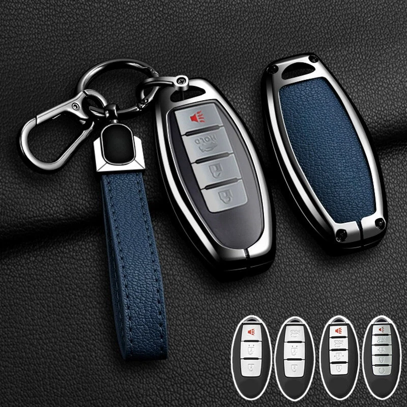 Zinc Alloy TPU Leather Car Key Case Cover For Infiniti QX50 QX56 QX70 QX70 FX35 Foto 3 de 4