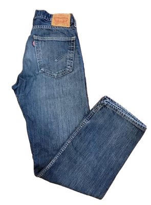 リーバイスジーンズ 505 W33 L32 Levi's 505 Jeans Mens W33 L32 Straight Regular Fit Dark Wash Blue