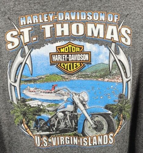 Harley Davidson St Thomas L/S Shirt Size 2XL Gray… - image 1