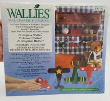 Wallies Wallpaper Cutouts 25 Airplane Pre-Pasted Wall Decor Decal #12121 Crafts