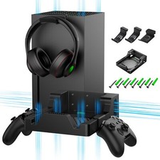 Wall Mount for Xbox Series X with 2 Controller Holders and 1 Headphone Stand,...