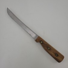 Vintage Chicago Cutlery USA 66S Walnut Handle Carving Slicing Knife 8" Blade