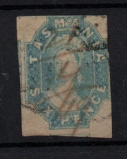 Tasmania 1860 4d dull cobalt SG47 fine used WS34900