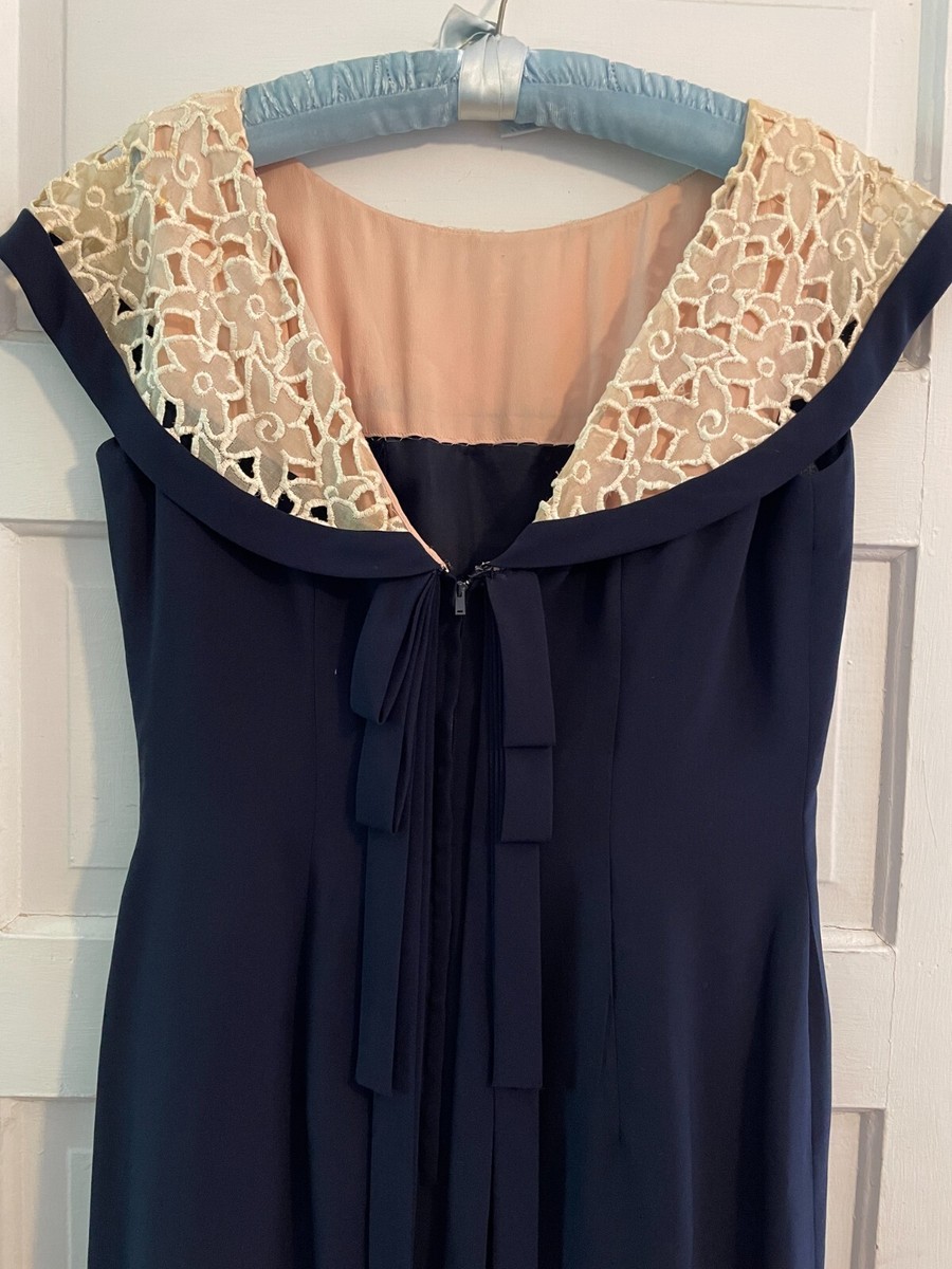 Vintage Julian Gold Beautiful Navy Dress | Size Small/Medium | eBay Vintage Julian Gold Beautiful Navy Dress | Size Small/Medium | eBay