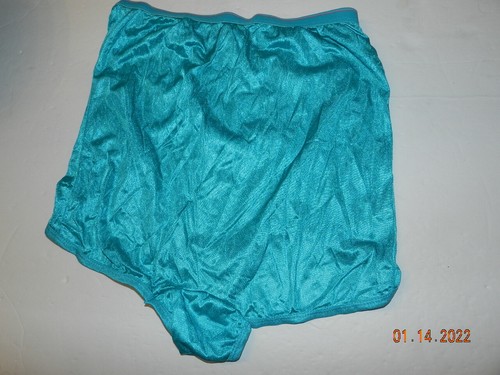 Size 10 unbranded semi sheer granny panties Teal union made - Picture 2 of 3
