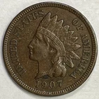1907 Indian Head Cent Choice Extremely Fine XF+ Coin #5246