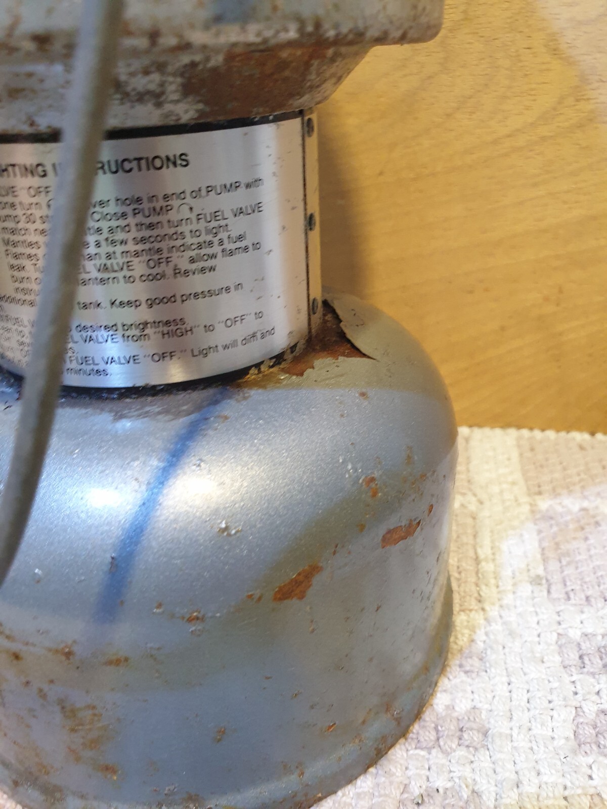 COLEMAN POWERHOUSE DUAL FUEL CAMPING LANTERN LIGHT 295 No Glass Or