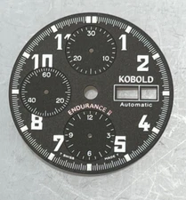 New Kobold  Watch Dial face  Endurance II BLACK  30 mm NOS