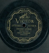 78tk-Hawaiian-VICTOR 20702-Kane's Hawaiians-(Drowsy Waters/Hilo-Hawaiian March)