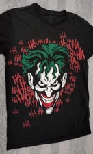 JOKER T-SHIRT Silkscreen on cotton ALMOST VINTAGE Size Small TWINK EMO PUNK GOTH