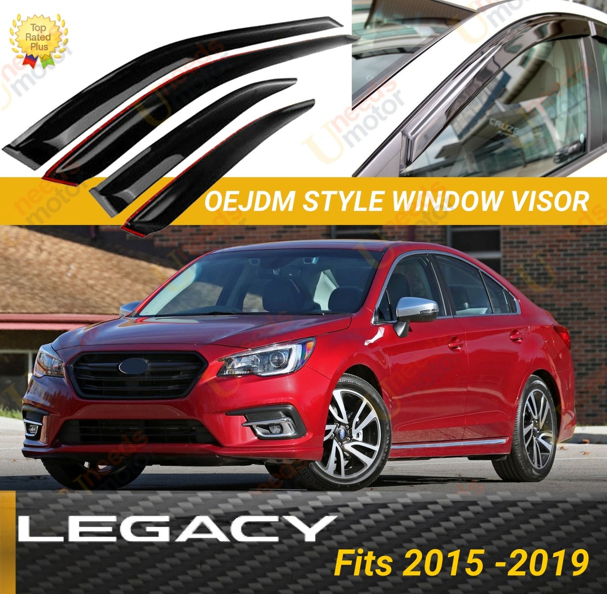 Fits Subaru Legacy 2015-2019 OEJDM Dark Vent Window Visors Guard