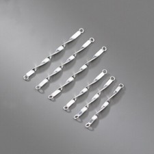 Collar de plata esterlina 925 barra giratoria dije conector pulsera colgante pequeño