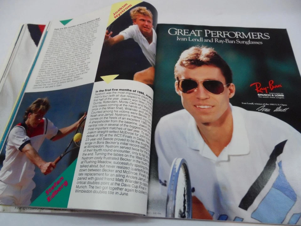 Official US OPEN TENNIS PROGRAM 1986 IVAN LENDL cover Evert Navratilova Hana M - Image 2 of 4