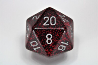 Chessex 34mm  Speckled D20 x1 Silver Volcano XS2005