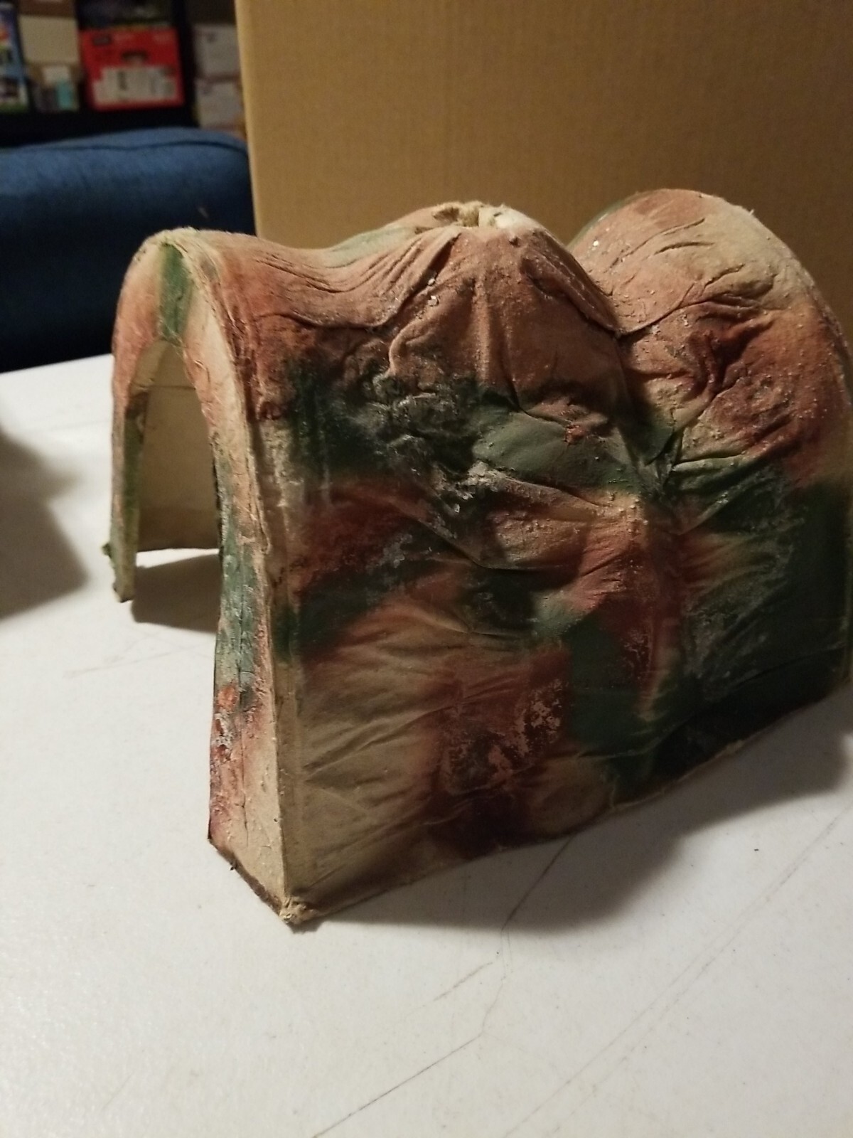 Vintage Paper Mache Model Train Railroad Mountain Tunnel 9" Long, 6.75