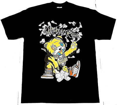 MAKE IT RAIN T-shirt Urban Streetwear Cash Money $ Hustle Men's Tee New