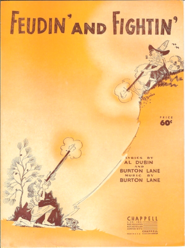 DUBIN & LANE Noten FEUDIN' AND FIGHTIN' 1947 Klaviergesang - Bild 1 von 2