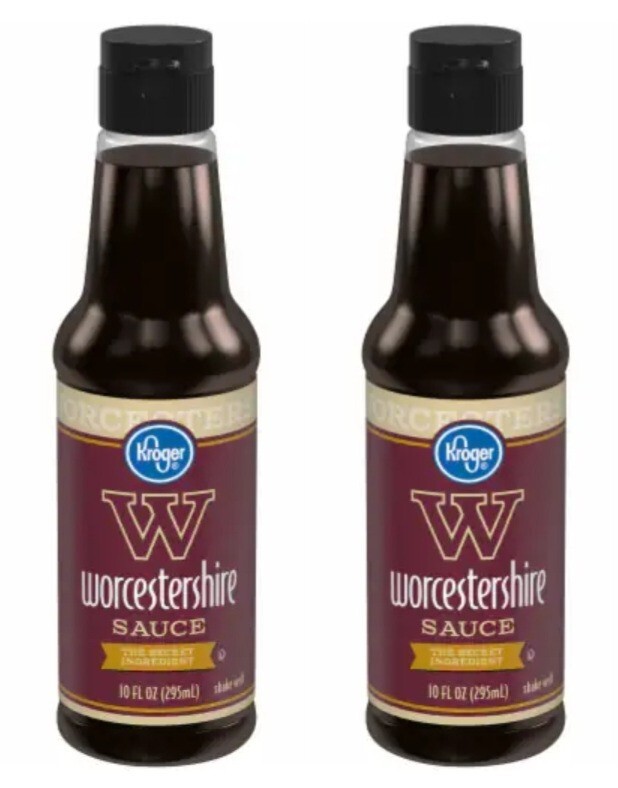 2 Kroger Worcestershire 10 oz Bottles