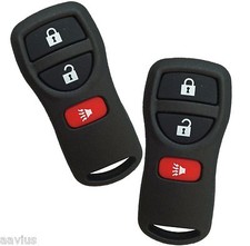 Best 2 Replacement Keyless Entry 3 Button Remote Key Fob Alarm For Nissan Black