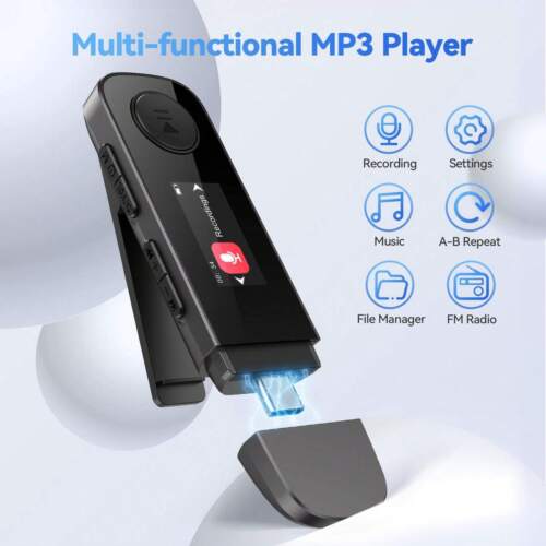 LOOK-64GB USB MP3 Player With Bluetooth, U5PL 2 In 1 Type-C & USB Music Player