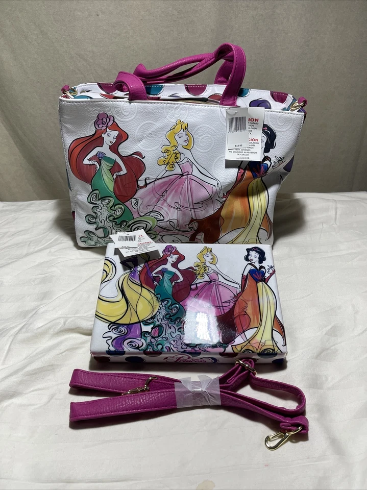 LOTE DE 2 Monederos Princesa Parques Disney Bolso de Mano Diseñador Alta Costura Foto 3 de 4