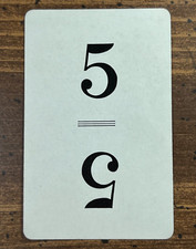 Vintage 1938 Parker Bros FLINCH Card Game Replacement Card Black / Blue 5