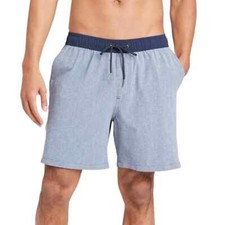 Goodfellow And Co Drawstring 4- Pocket Swim Trunks Blue Mens 2XL NWT