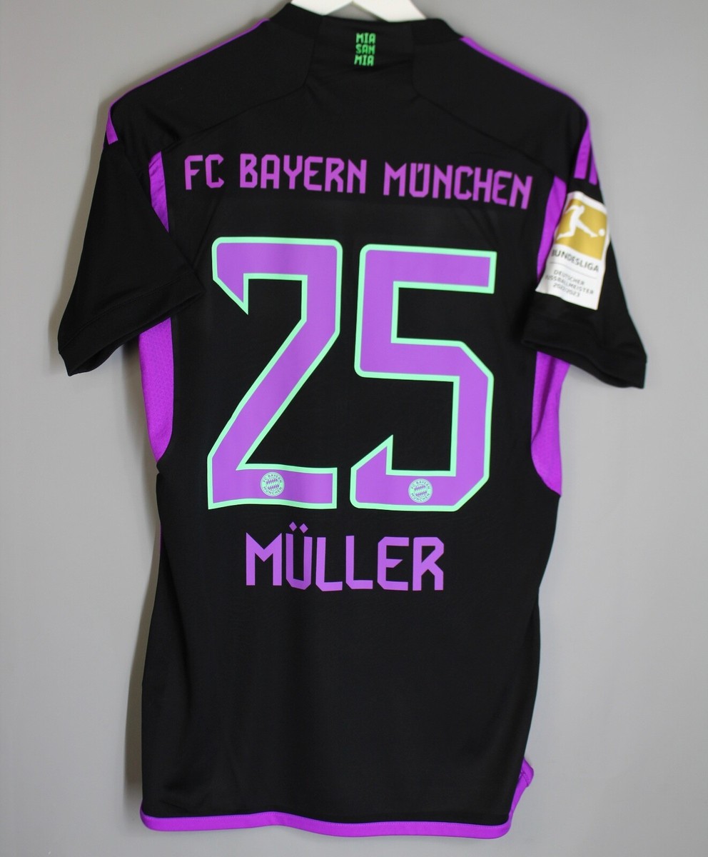 FC BAYERN MUNICH GERMANY 2023/2024 AWAY SHIRT JERSEY SIZE S MULLER