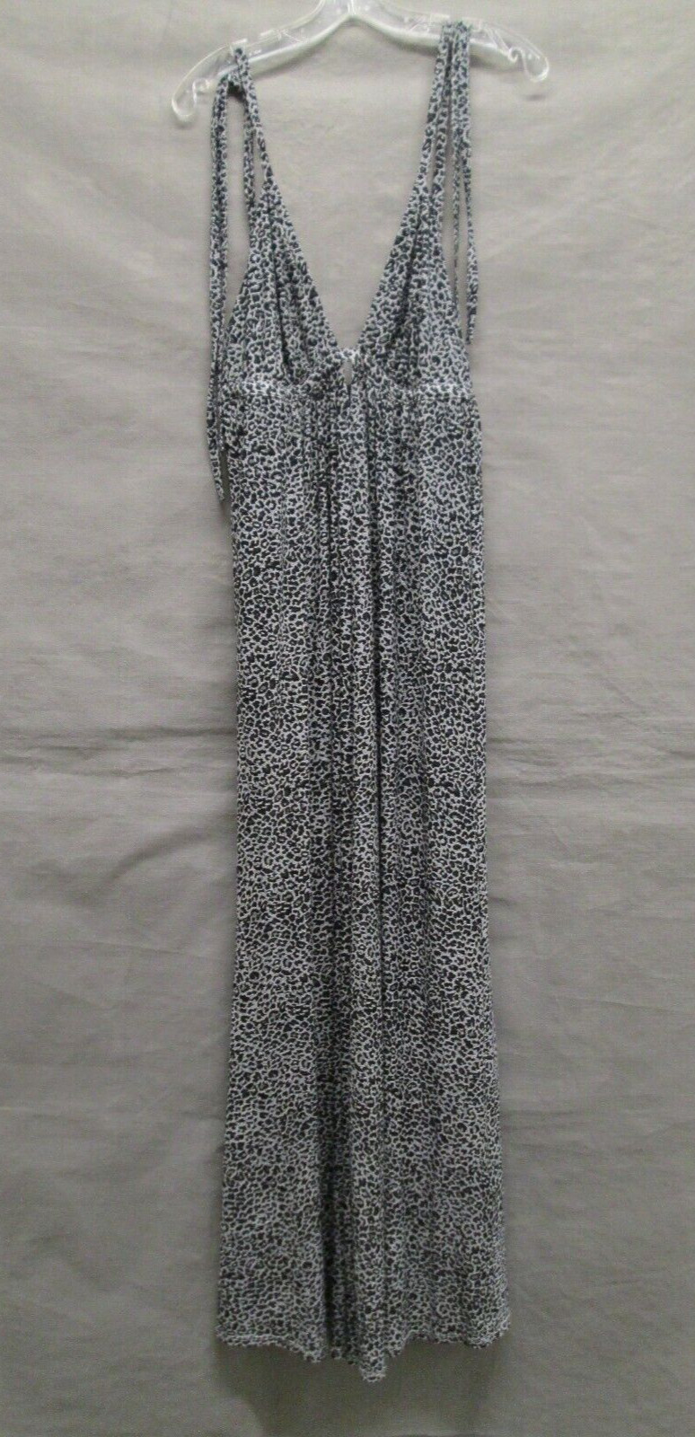 Rebecca Taylor Dress Womens Large Gray Animal Print Halter Bohemian Flowy Casual