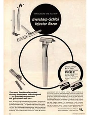 1957 Eversharp Schick 12 Safety Razor Blade Kit Bridgepoint Connecticut Print Ad