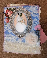 Handmade Shabby Grungy Junk Journal 6 1/2 by 8 1/2 