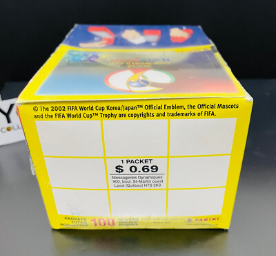 PANINI WORLD CUP 2002 KOREA JAPAN Sticker box Factory Sealed - 100