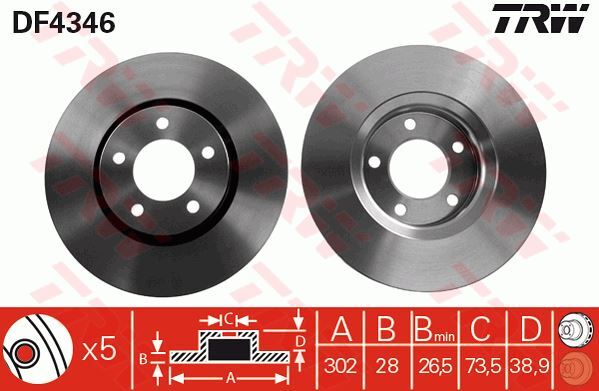 Disques de frein pour Chrysler Voyager IV, fin des vibrations au freinage en 2.5 CRD