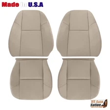 2012 2013 2014 Chevy Silverado LTZ Driver Passenger Perforated Leather Cover Tan