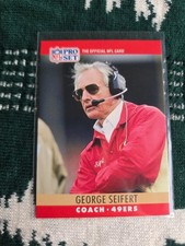1990 Pro Set George Seifert/ Joey Browner Error Card b