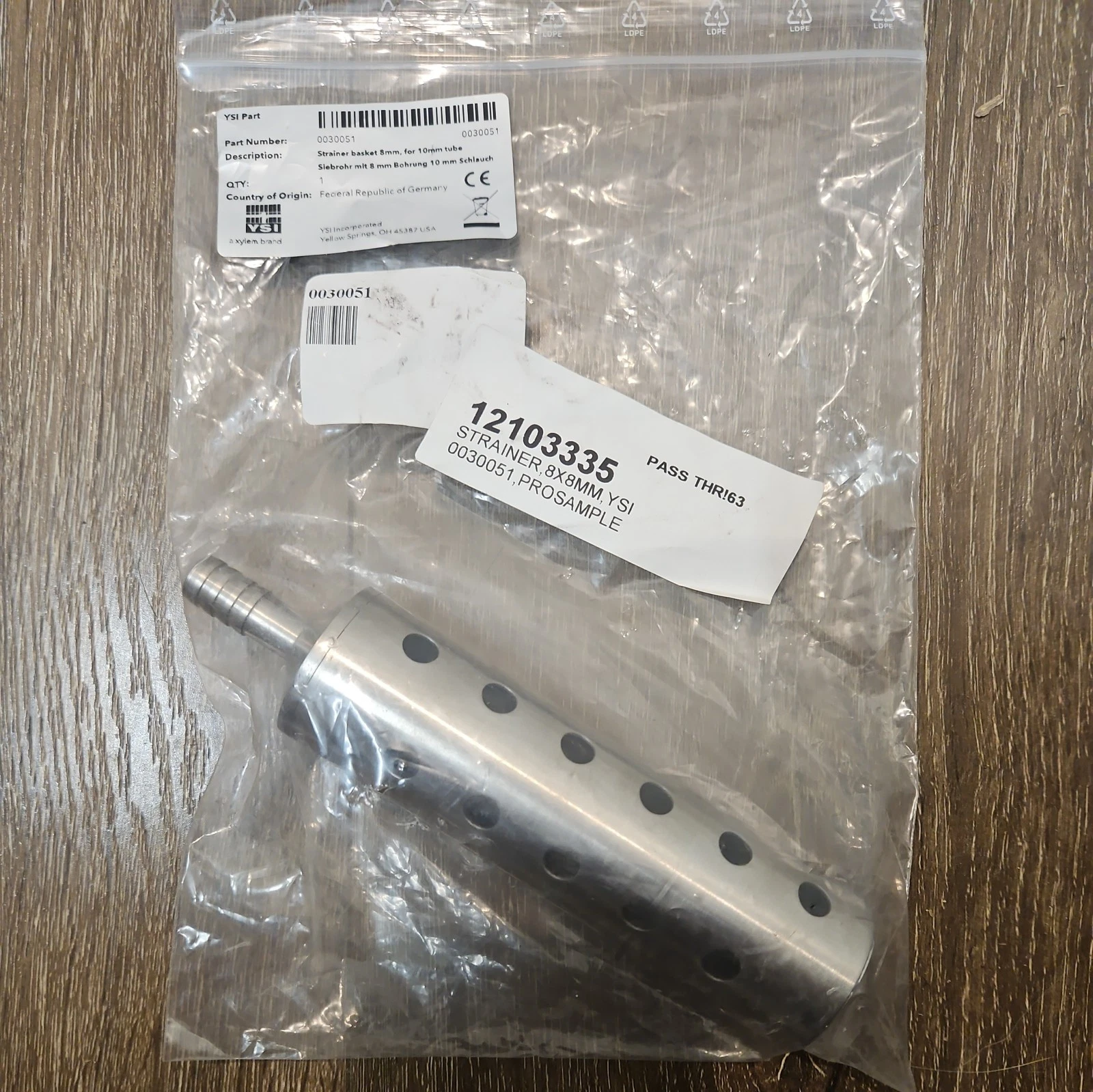 YSI 0030051 ProSample 8x8mm Strainer Basket NEW OEM Sealed