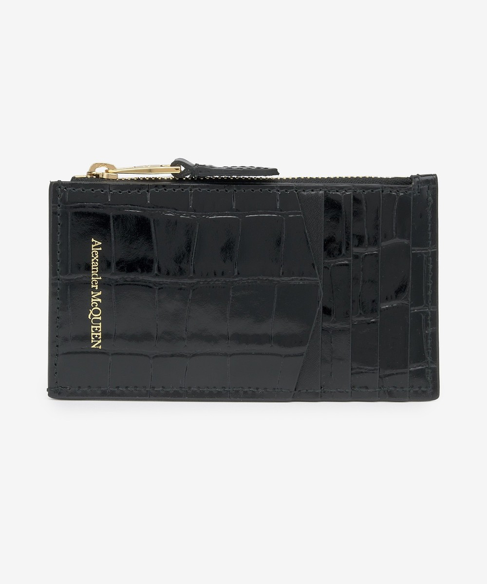 Alexander McQueen Skull Zipper Card Holder Black | eBay