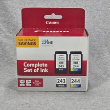 Canon PG-243 Black CL-244 Color Ink Cartridge Value Pack Genuine OEM