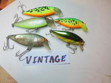 5 Lure Lot. Unknown BOMBER SPEED SHAD Group. 1963 Gainesville,Texas. RARE COLOR?