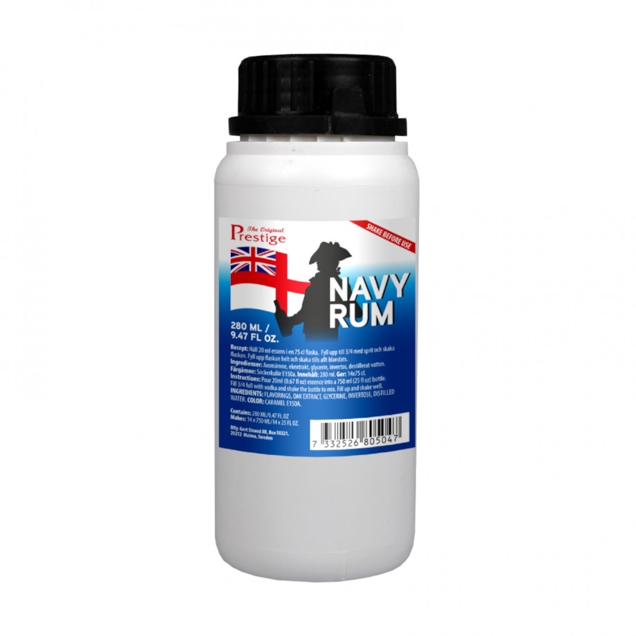 Original Prestige Spirit Flavour Essence Navy Rum - 280ml Bottle