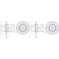 2X Delphi Bremsscheiben 316Mm BelÜFtet Vorne | BG9105