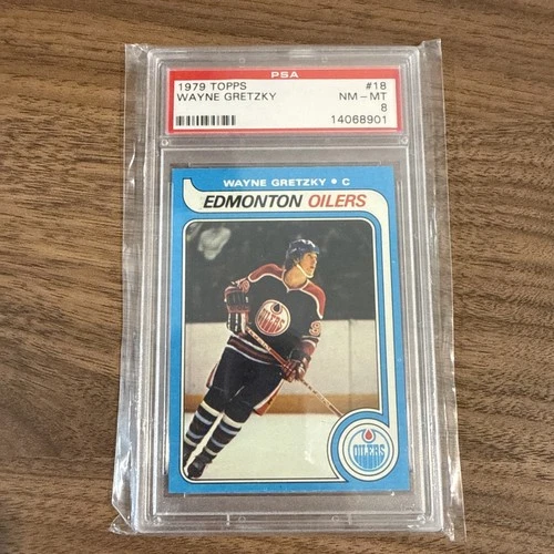1979 TOPPS #18 WAYNE GRETZKY ROOKIE RC PSA 8