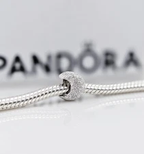 New 100% Authentic PANDORA 925 Ale Shining Textured Moon Mini Charm 794054C00