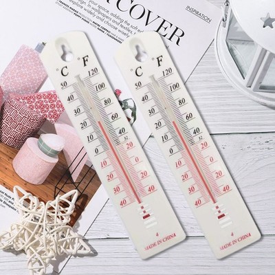 Temperaturmontiertes Wandthermometer 195 mm x 40 mm x 6 mm 2 Stück Gewächshaus