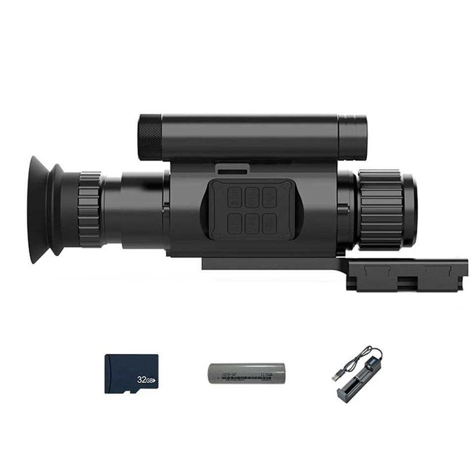 Magnification 4X Digital Zoom Infrared Night Scope 1.2 Inch OLED QTUG - Image 3 of 4