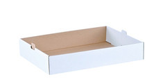 Kuchen-Box,  Verpackungskarton 400x300x70 mm "Schubladendesign"  weiss NEU