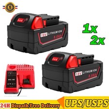 Battery For Milwaukee for M18 18V 8.0Ah Extended Lithium 48-11-1880 or Charger