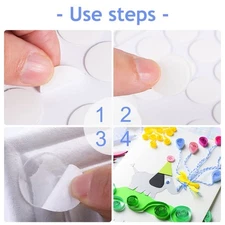 280 Pieces Double Sided Tape Stickers Clear Reusable Multipurpose Tape For Decor