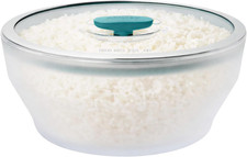 12-Cup Microwave Rice Cooker with Glass Lid - Microwavable Safe Glass Cookware f