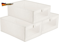 Hejo 3 StüCk Stoff Aufbewahrungsbox Mit Sichtfenster 40X27X17Cm | Faltbare Stoff